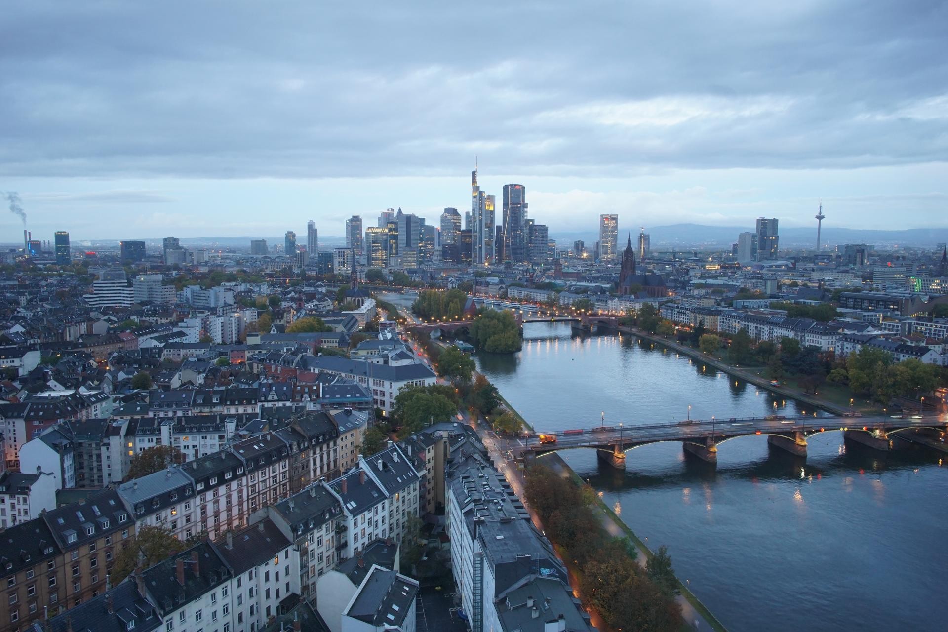 Archiv Foto Webcam Panoramablick auf die Skyline Frankfurt