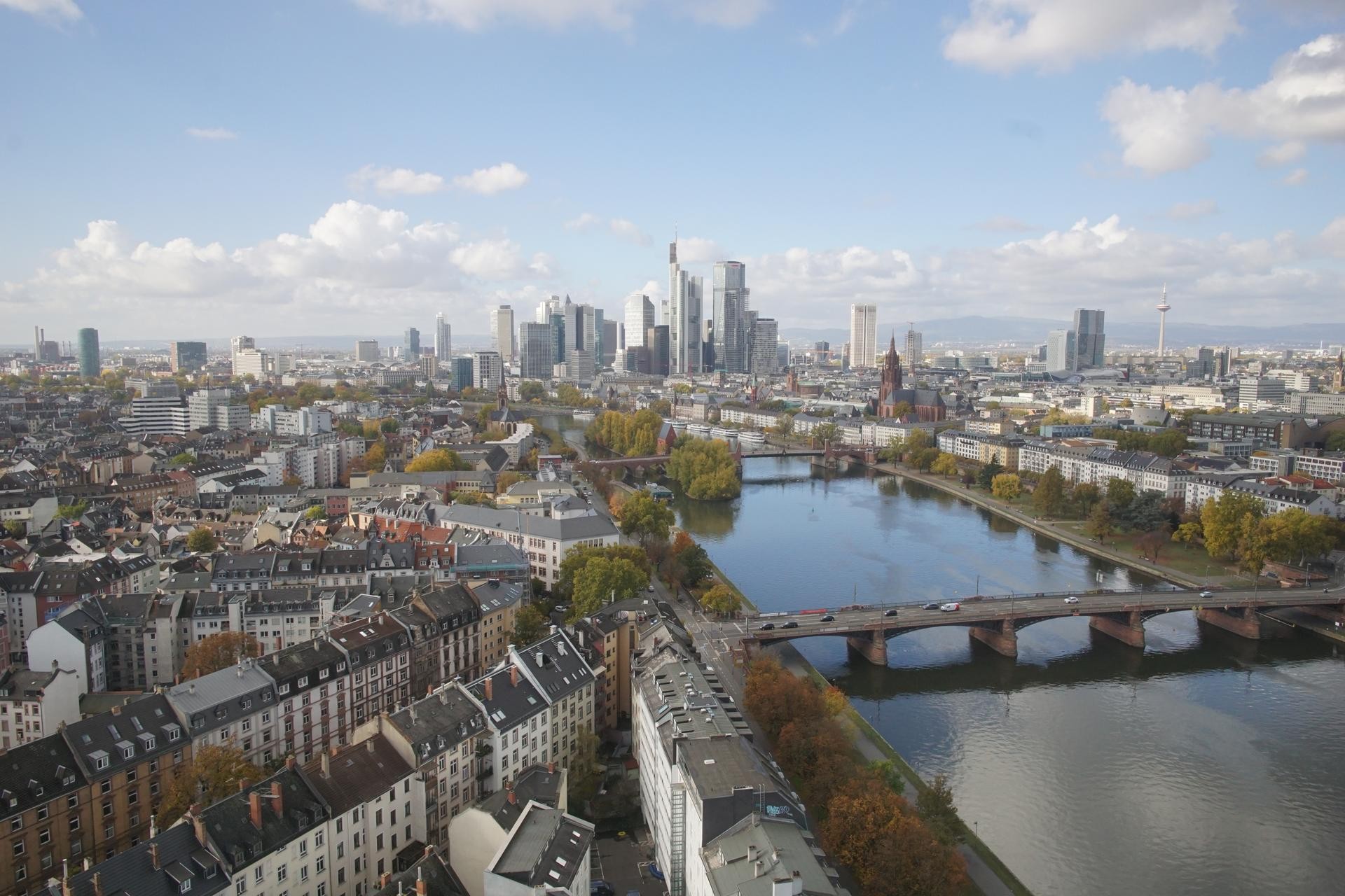 Archiv Foto Webcam Panoramablick auf die Skyline Frankfurt