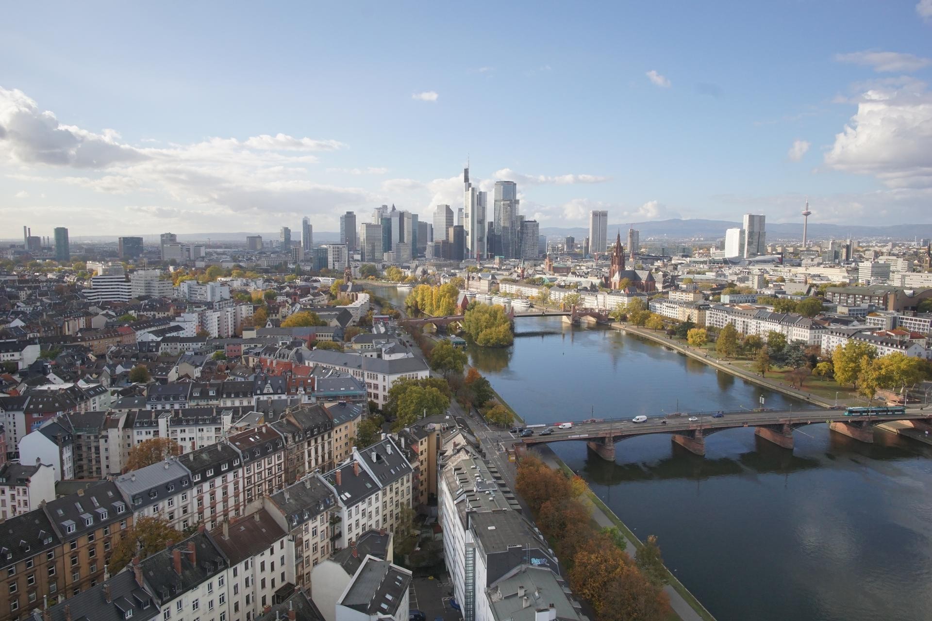 Archiv Foto Webcam Panoramablick auf die Skyline Frankfurt