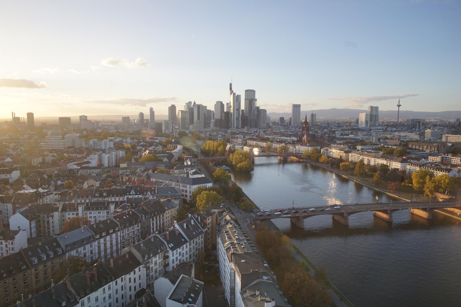 Archiv Foto Webcam Panoramablick auf die Skyline Frankfurt