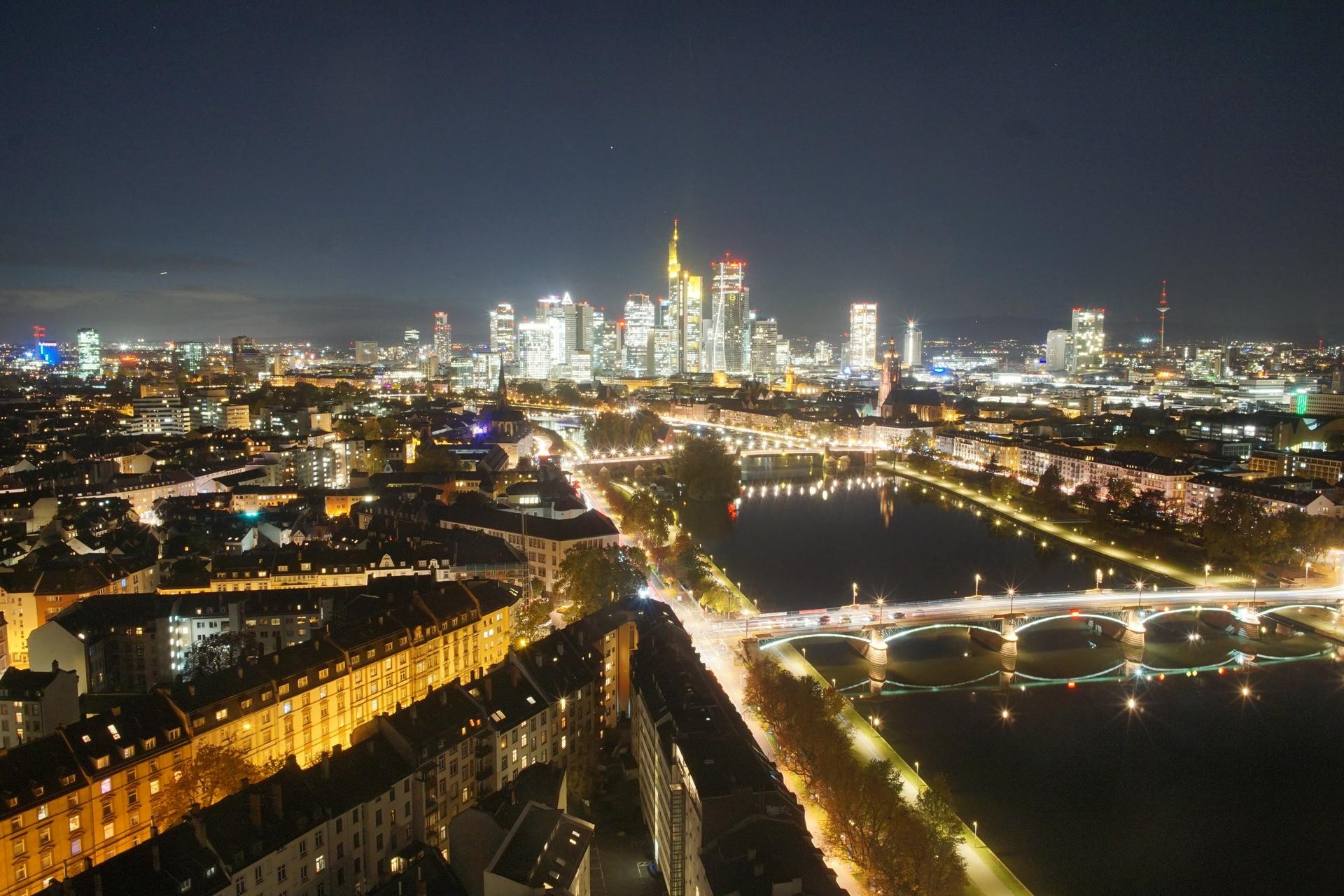 Archiv Foto Webcam Panoramablick auf die Skyline Frankfurt