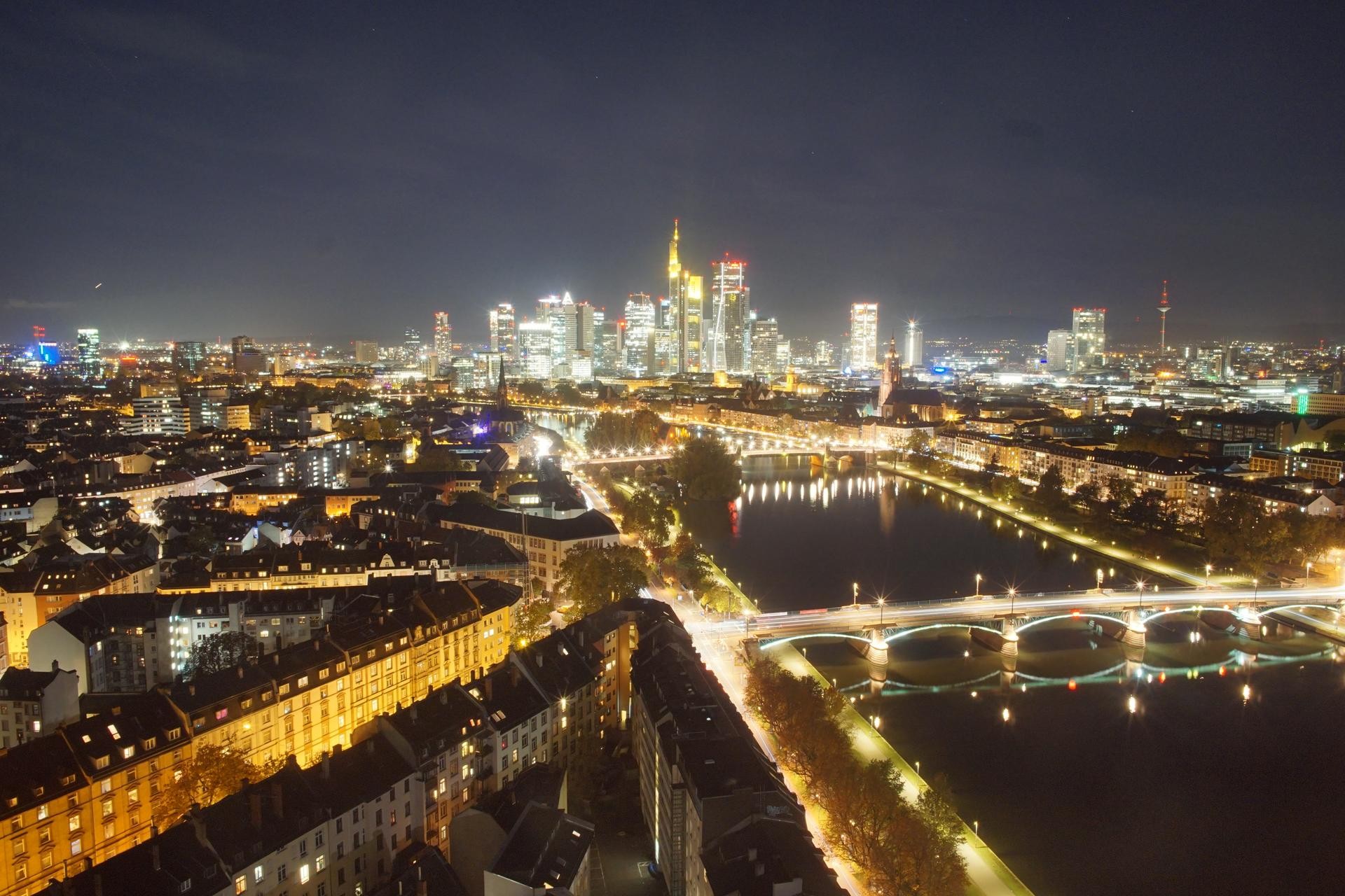 Archiv Foto Webcam Panoramablick auf die Skyline Frankfurt