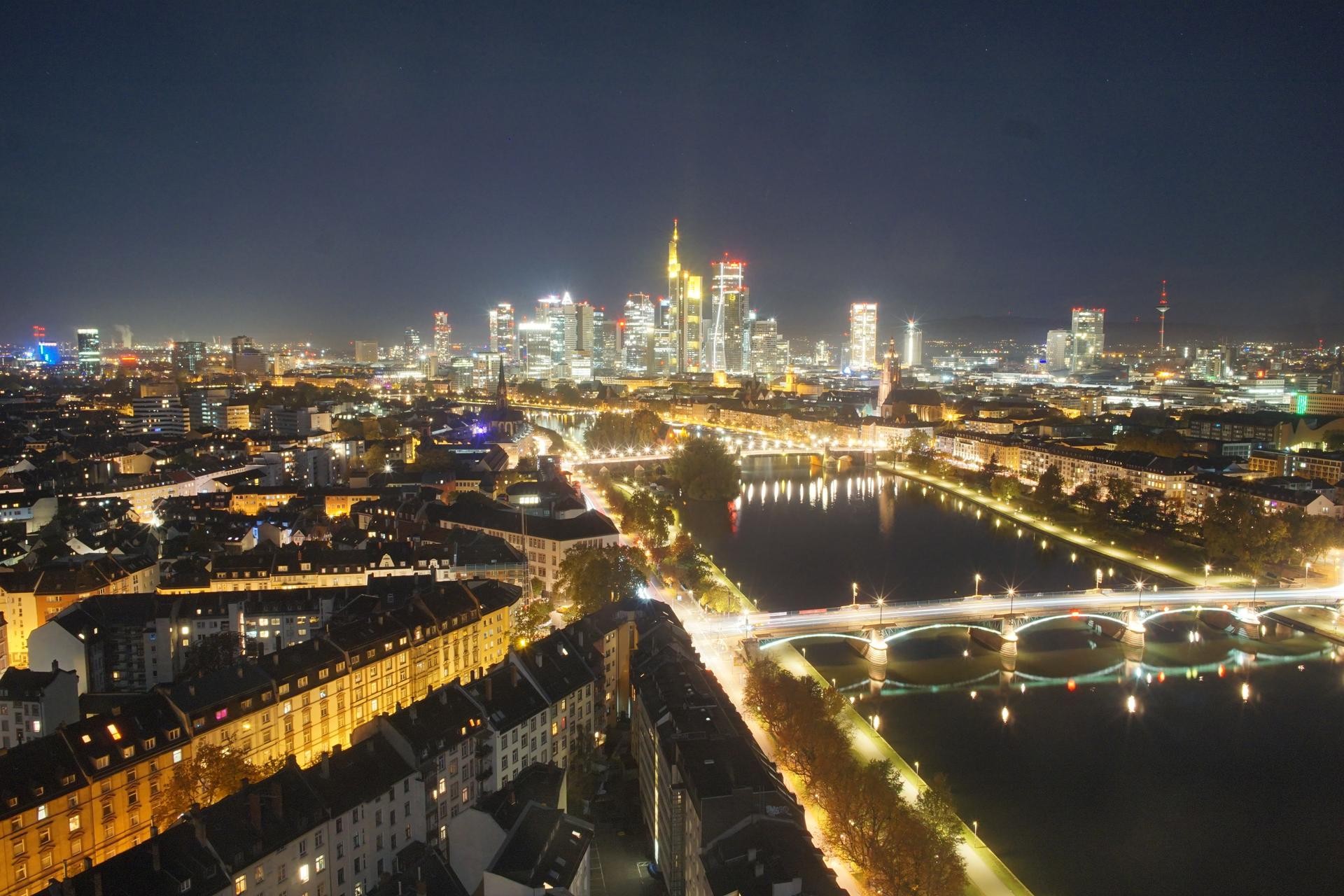 Archiv Foto Webcam Panoramablick auf die Skyline Frankfurt