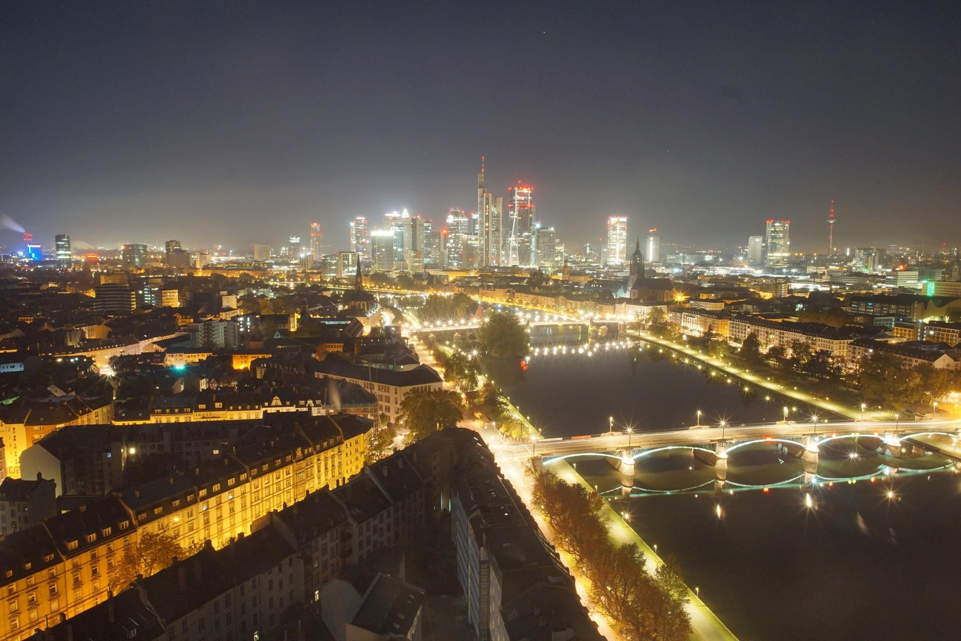 Archiv Foto Webcam Panoramablick auf die Skyline Frankfurt