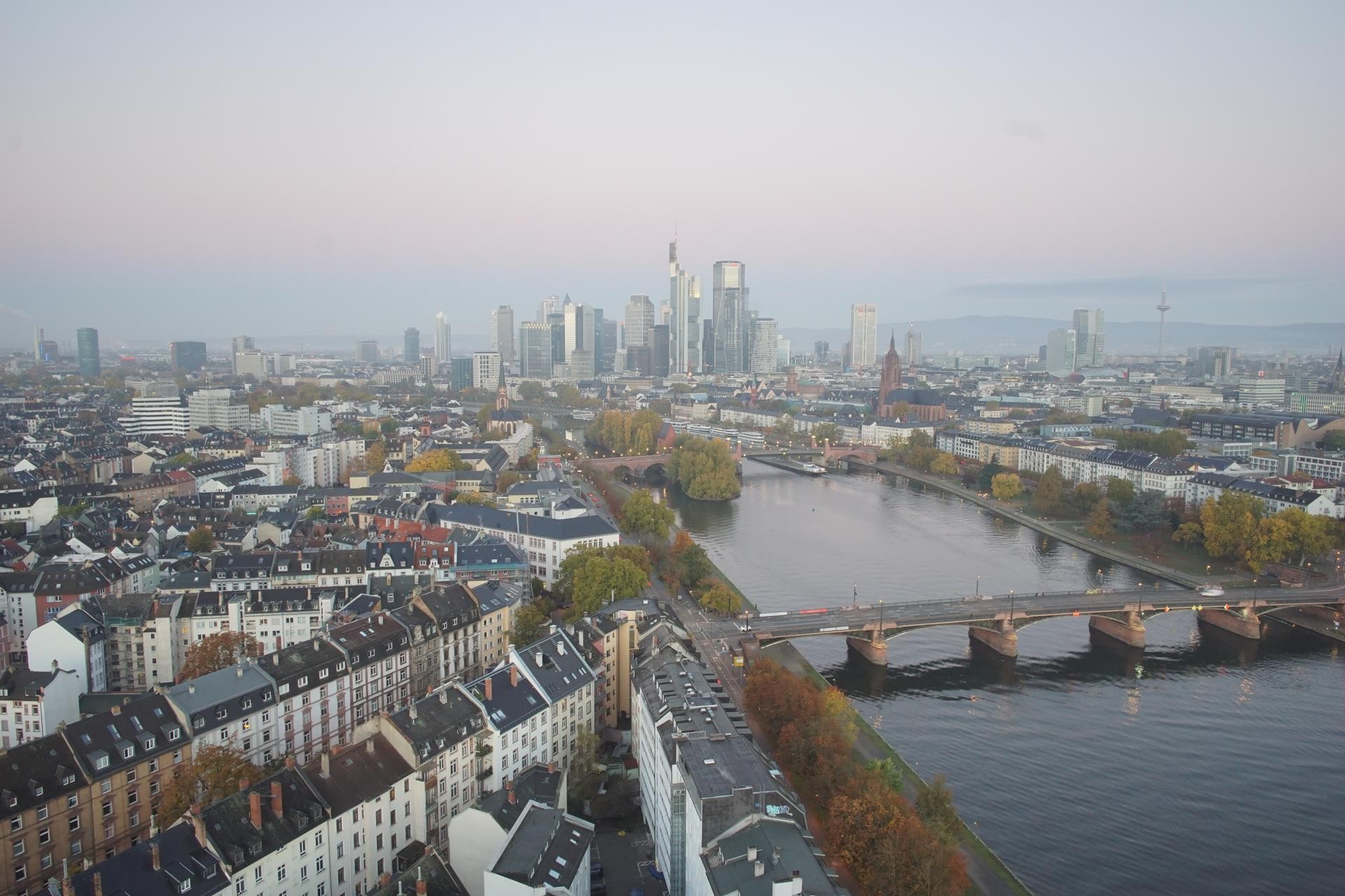 Archiv Foto Webcam Panoramablick auf die Skyline Frankfurt