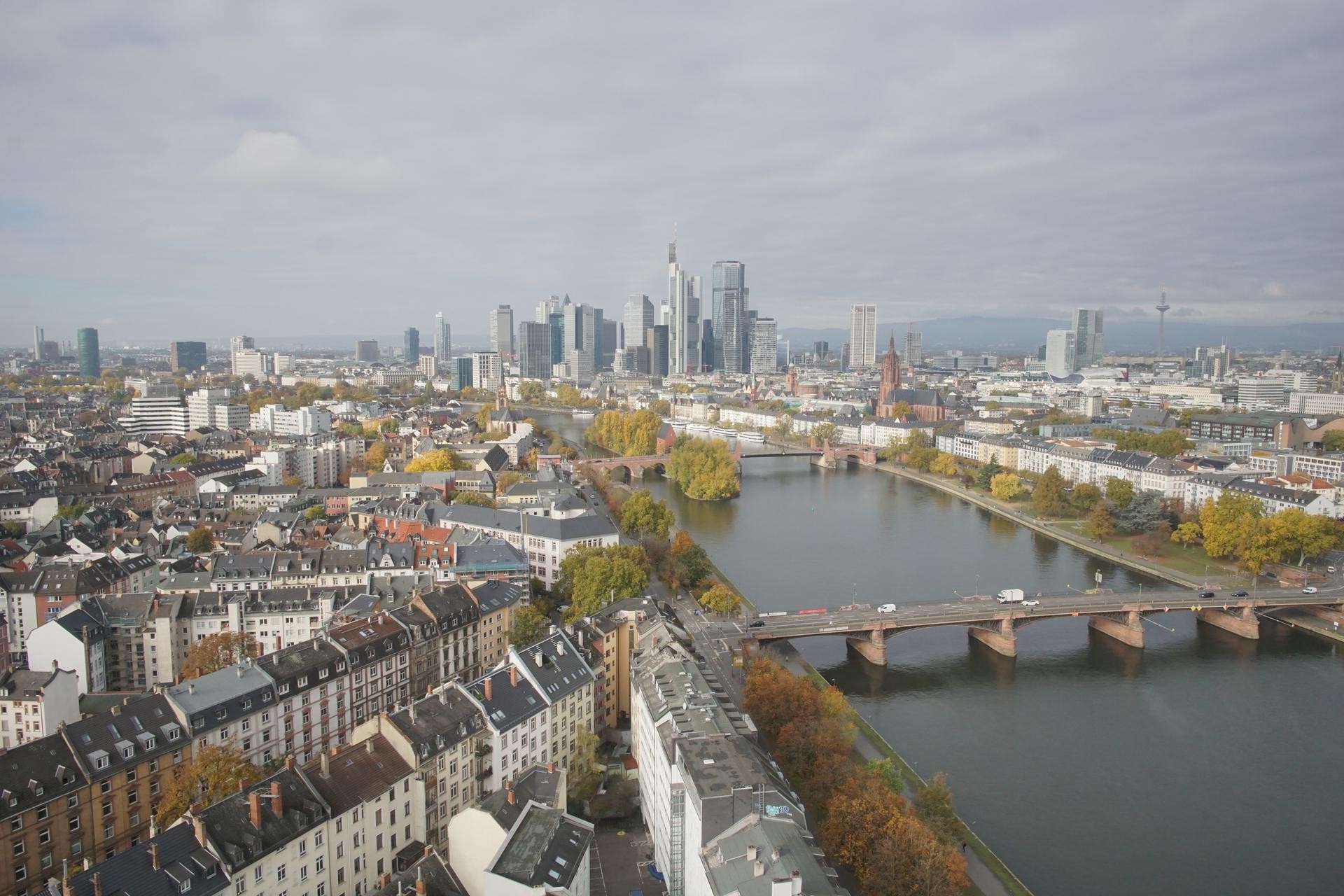 Archiv Foto Webcam Panoramablick auf die Skyline Frankfurt