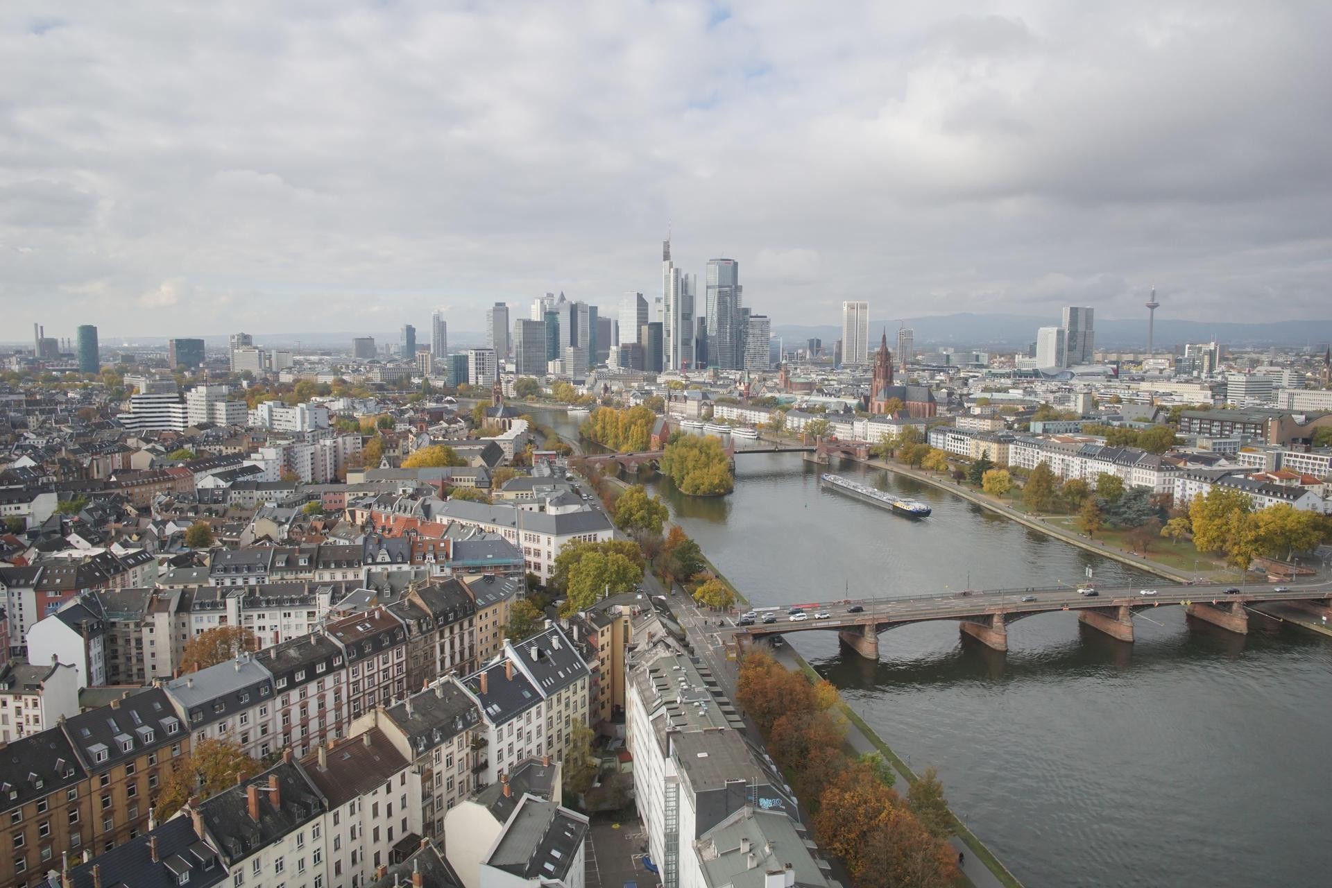 Archiv Foto Webcam Panoramablick auf die Skyline Frankfurt