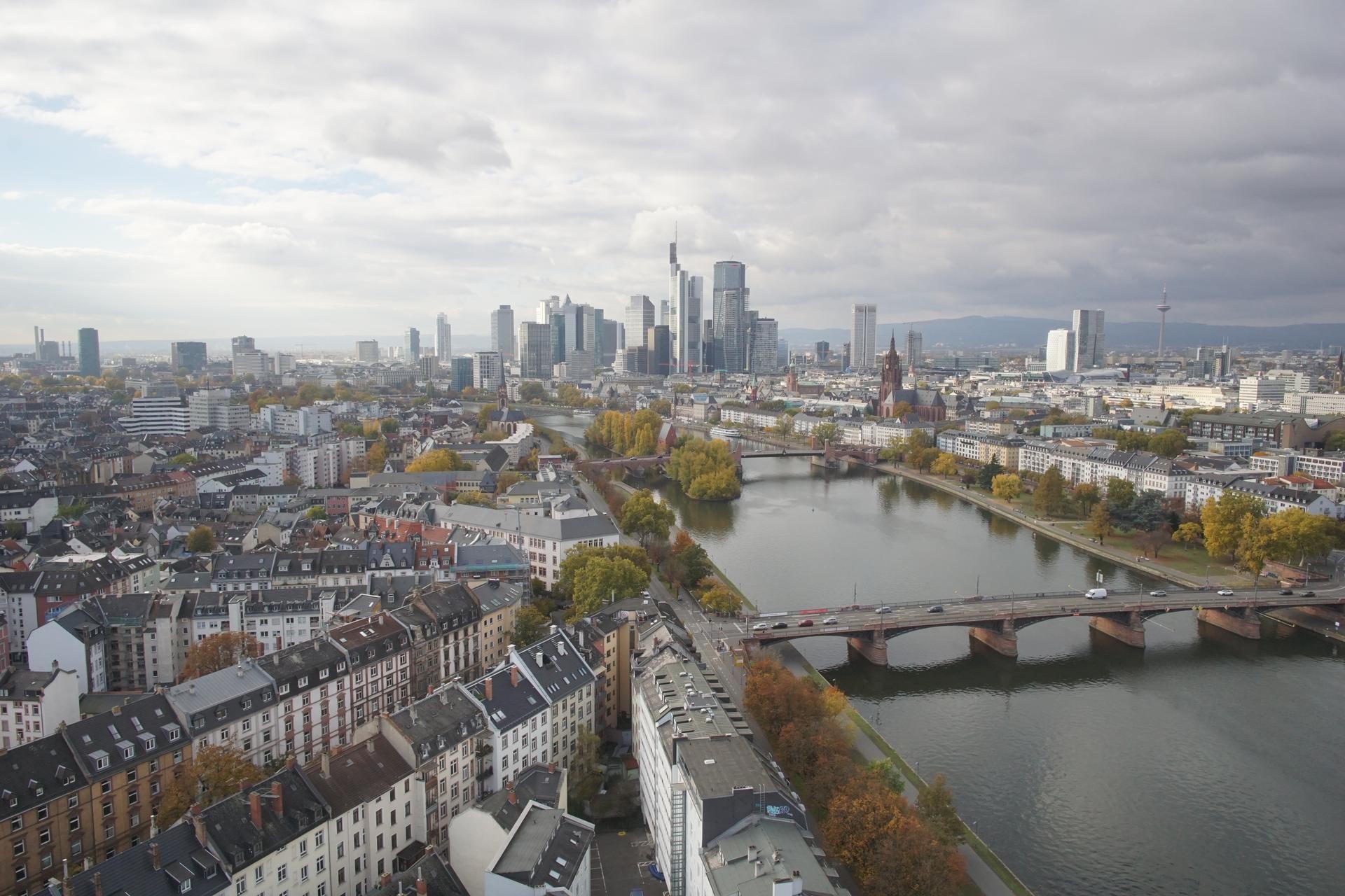 Archiv Foto Webcam Panoramablick auf die Skyline Frankfurt