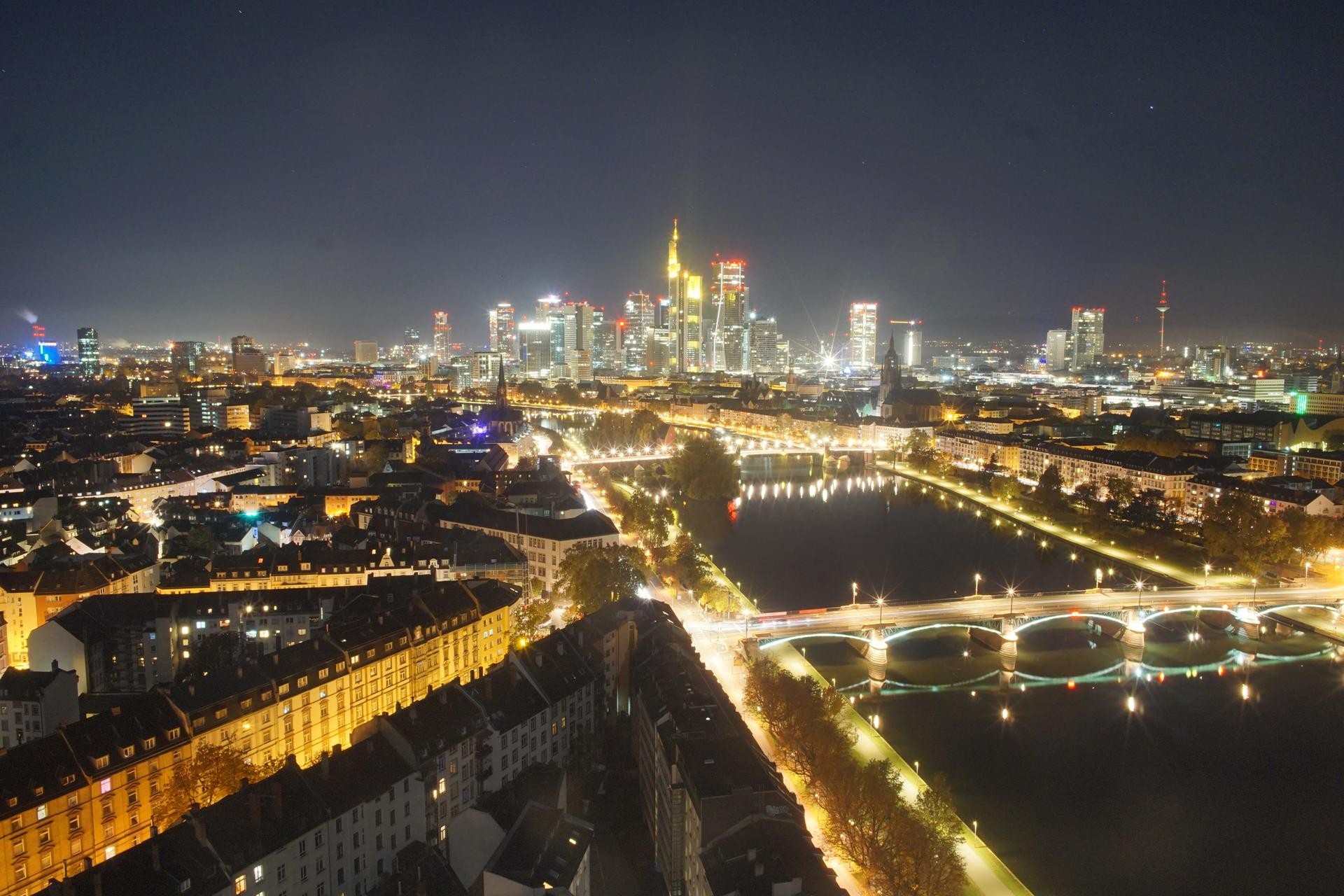 Archiv Foto Webcam Panoramablick auf die Skyline Frankfurt