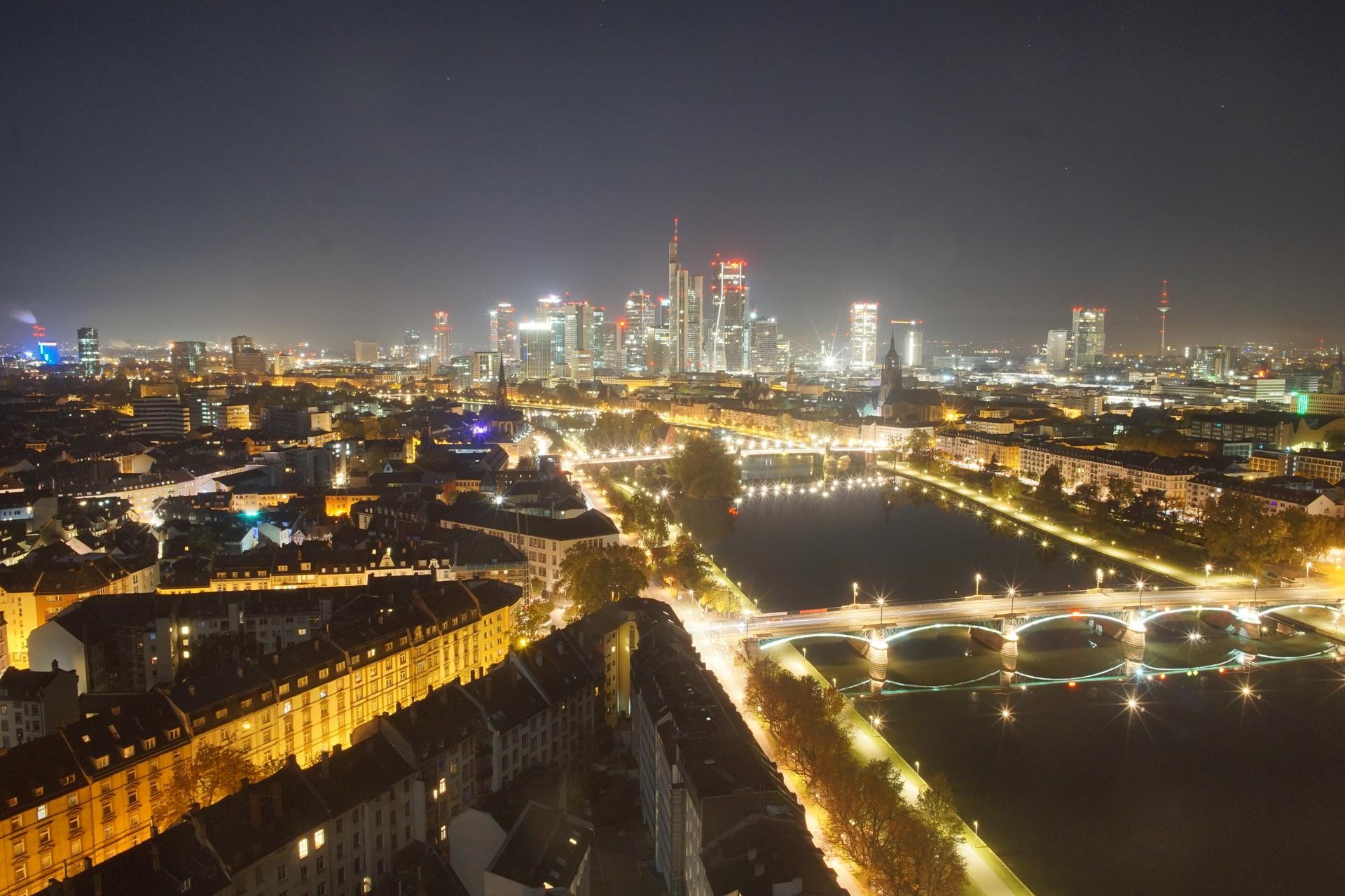 Archiv Foto Webcam Panoramablick auf die Skyline Frankfurt
