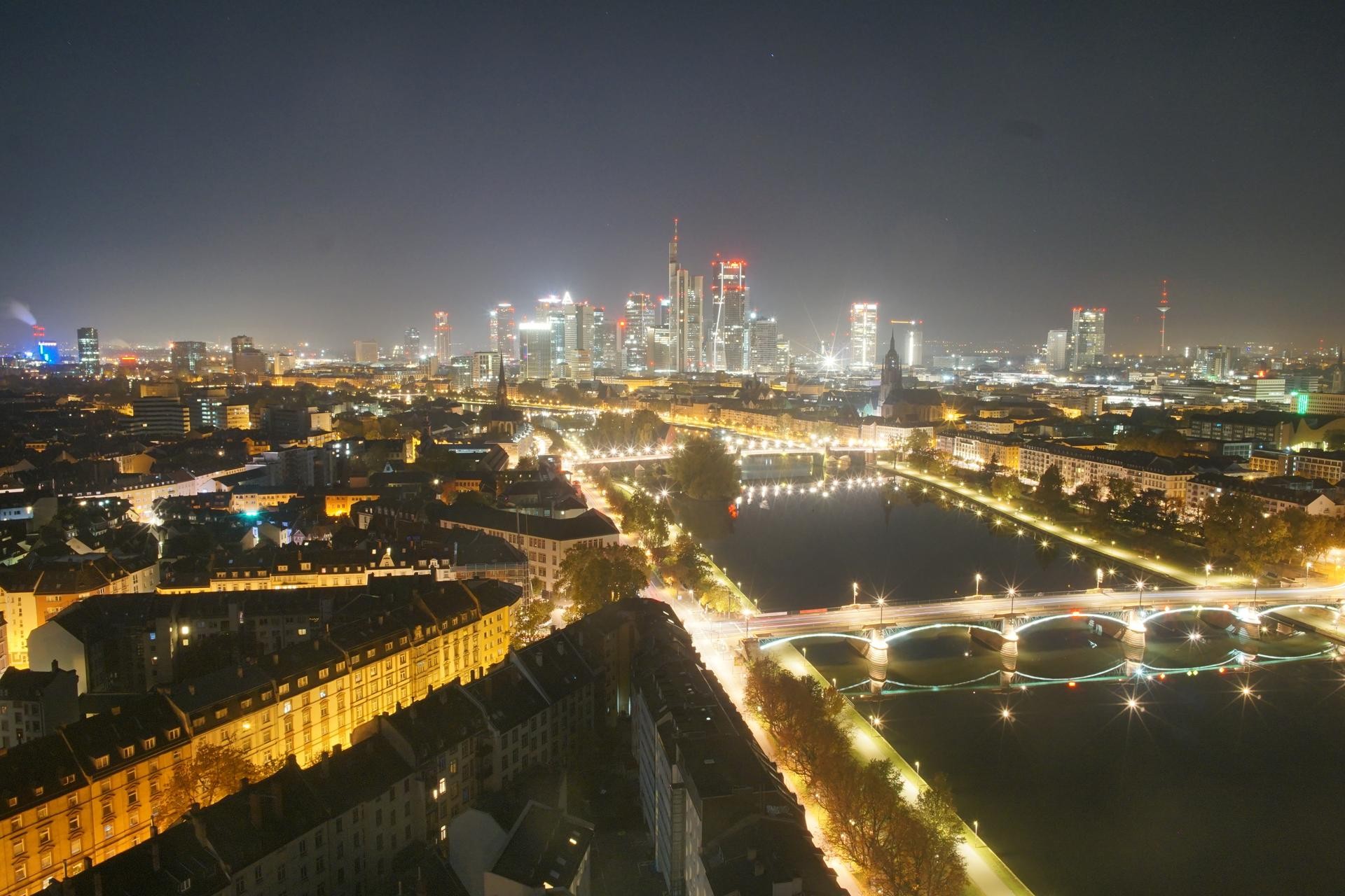 Archiv Foto Webcam Panoramablick auf die Skyline Frankfurt