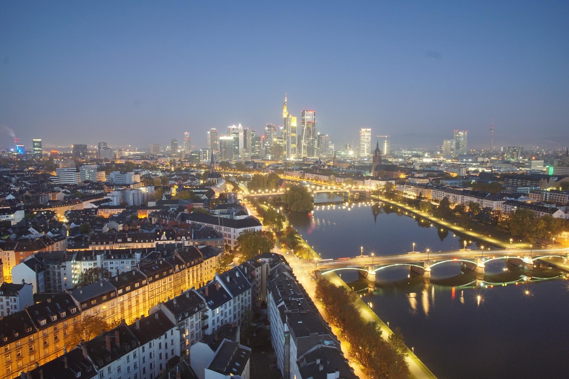 Archiv Foto Webcam Panoramablick auf die Skyline Frankfurt