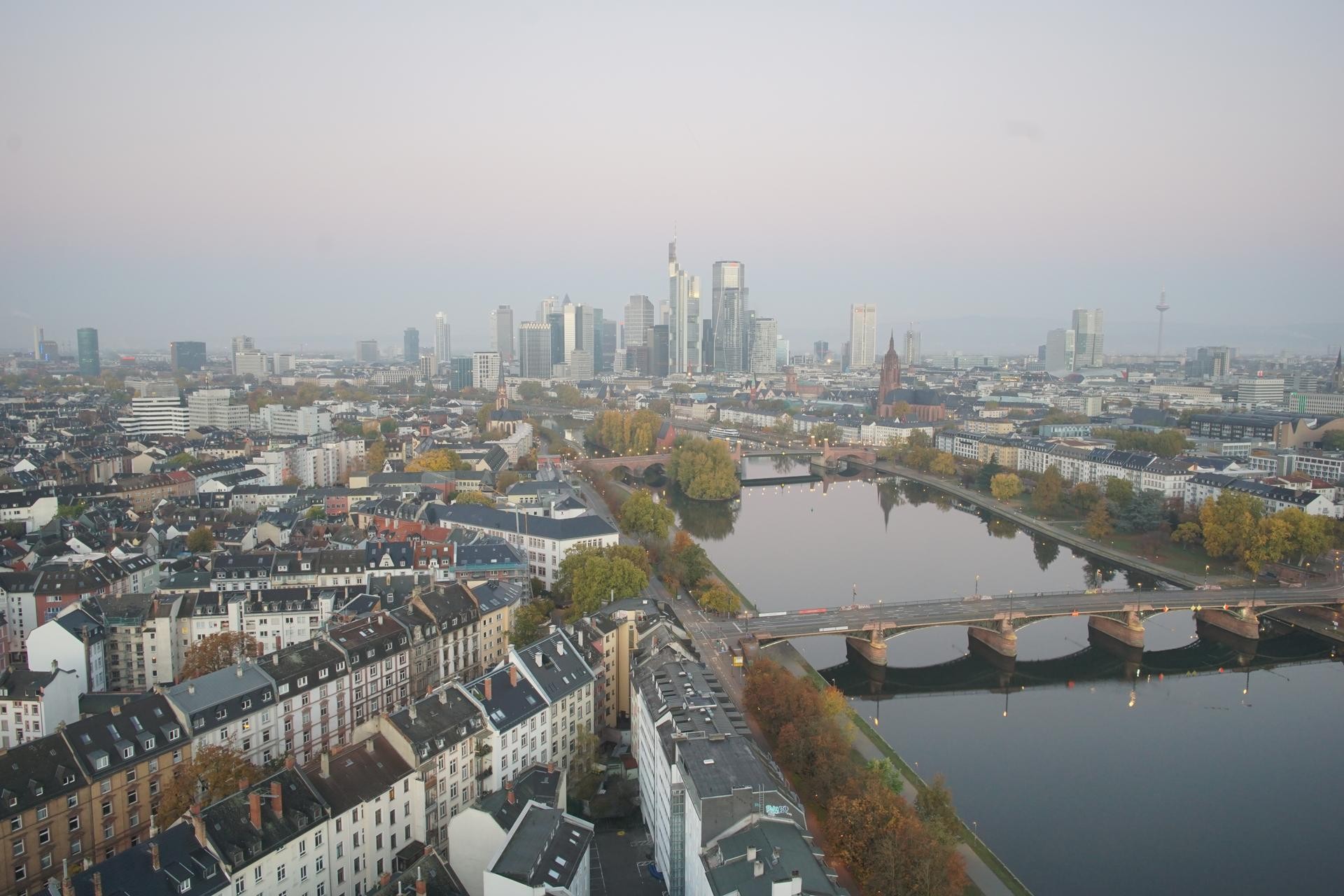 Archiv Foto Webcam Panoramablick auf die Skyline Frankfurt