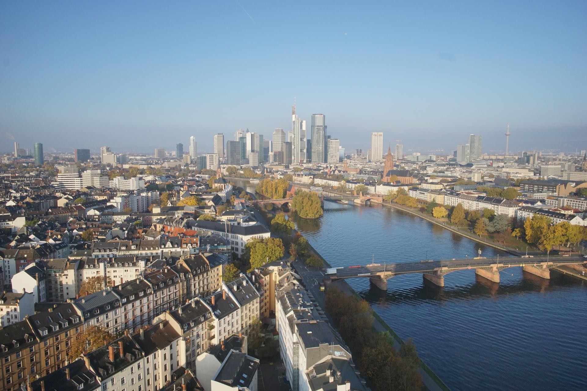 Archiv Foto Webcam Panoramablick auf die Skyline Frankfurt