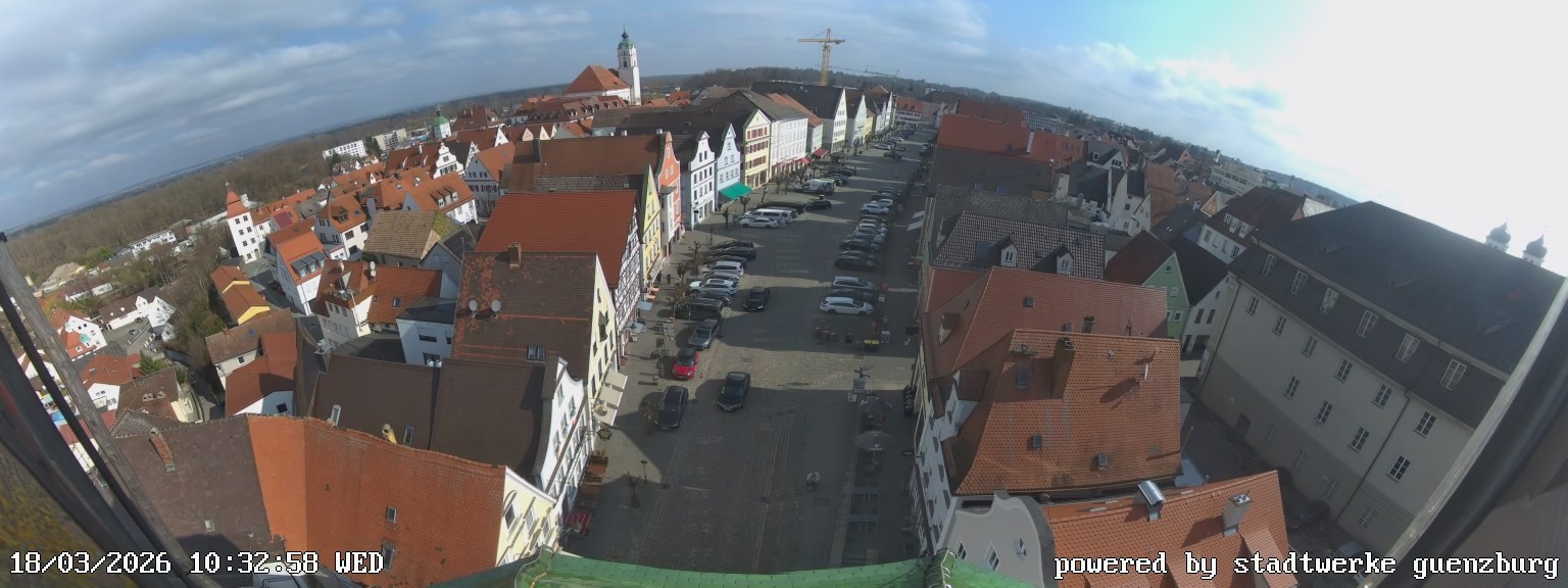 Archiv Foto Webcam Günzburg Marktplatz