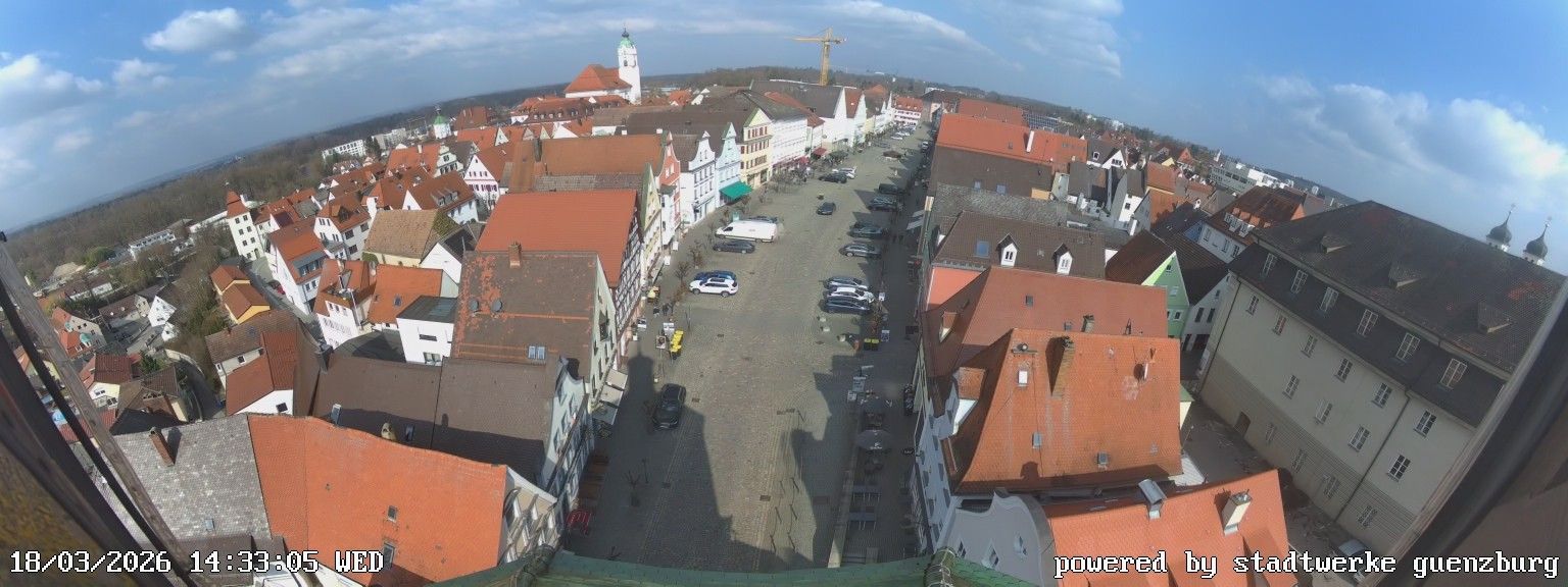 Archiv Foto Webcam Günzburg Marktplatz