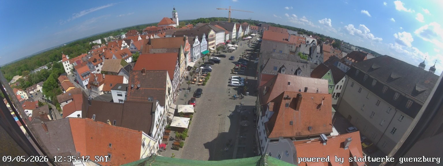 Archived image Webcam Günzburg Town Square