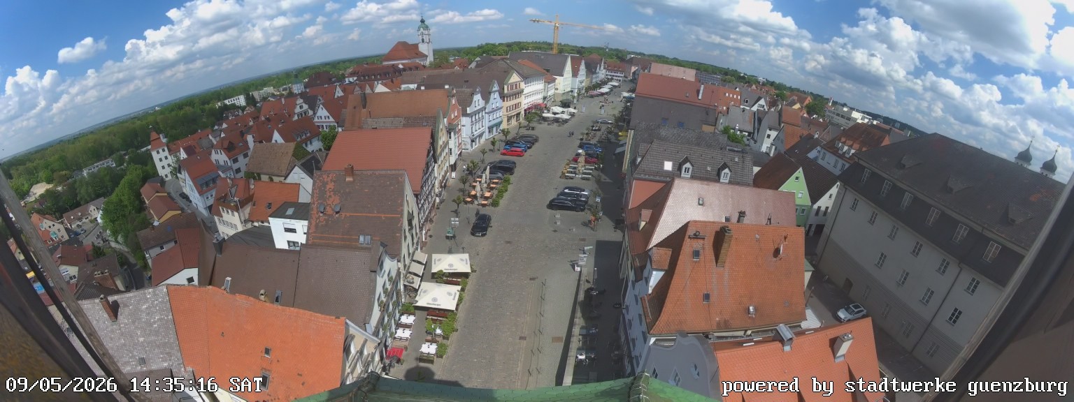 Archived image Webcam Günzburg Town Square