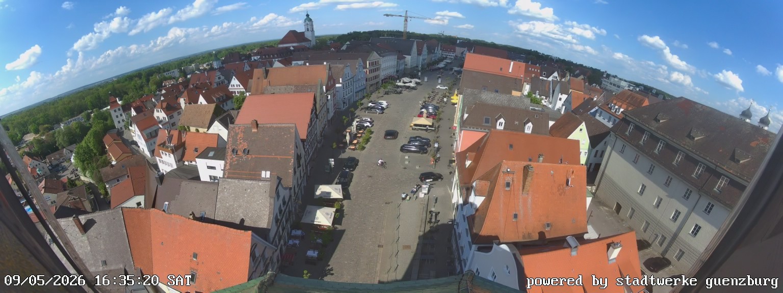Archived image Webcam Günzburg Town Square