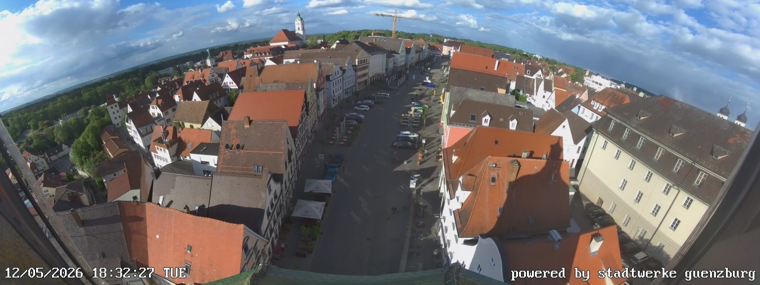 Archiv Foto Webcam Günzburg Marktplatz