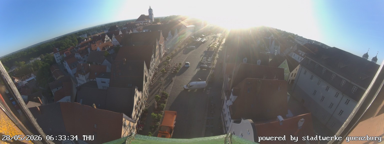 Archived image Webcam Günzburg Town Square