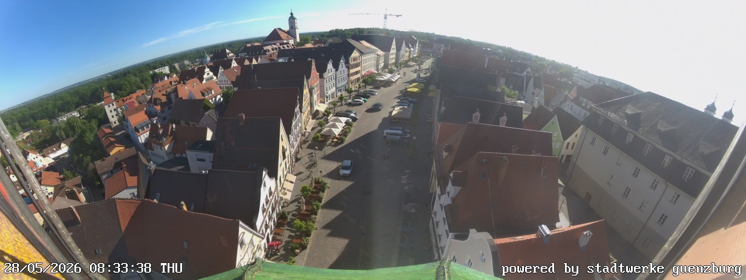 Archived image Webcam Günzburg Town Square