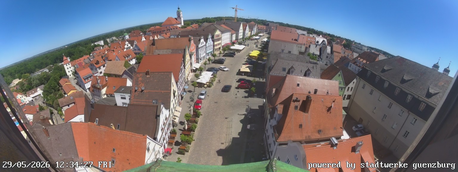 Archiv Foto Webcam Günzburg Marktplatz