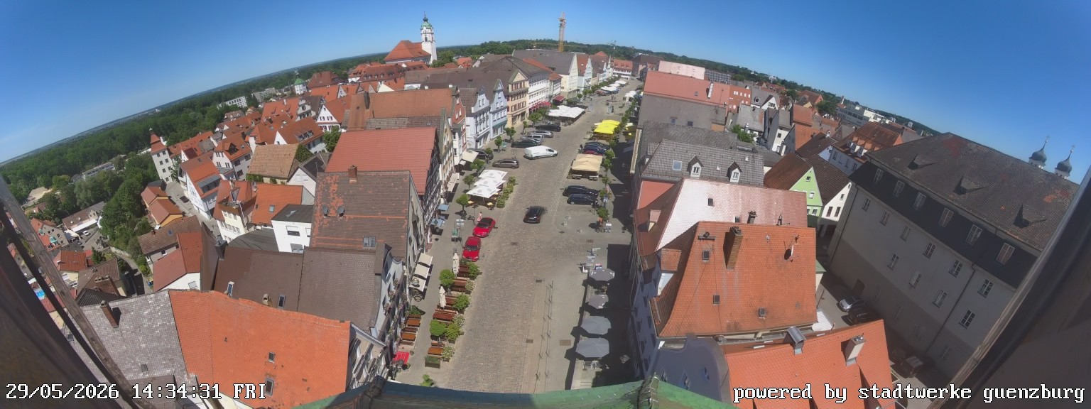 Archiv Foto Webcam Günzburg Marktplatz