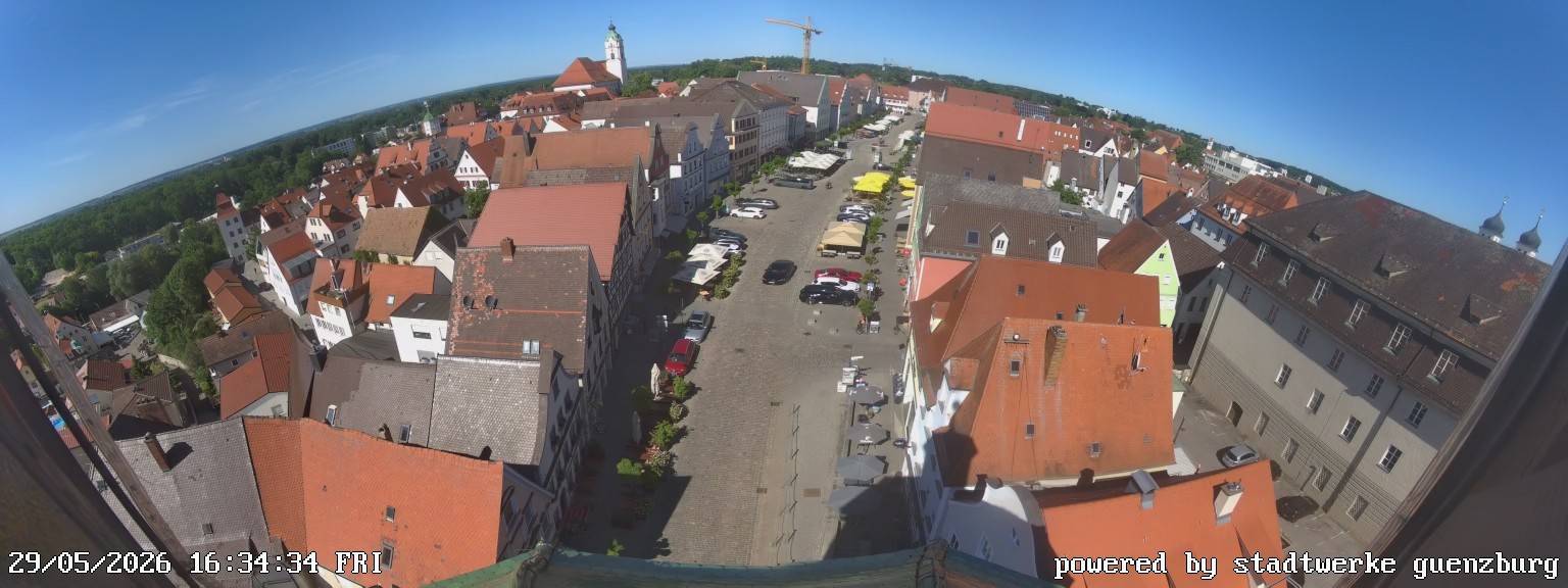 Archiv Foto Webcam Günzburg Marktplatz