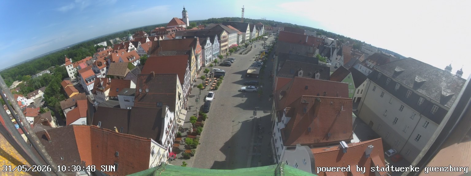 Archived image Webcam Günzburg Town Square
