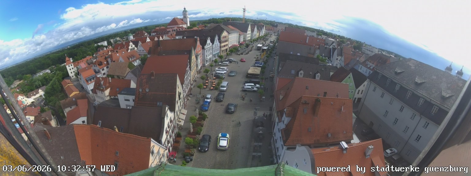 Archiv Foto Webcam Günzburg Marktplatz