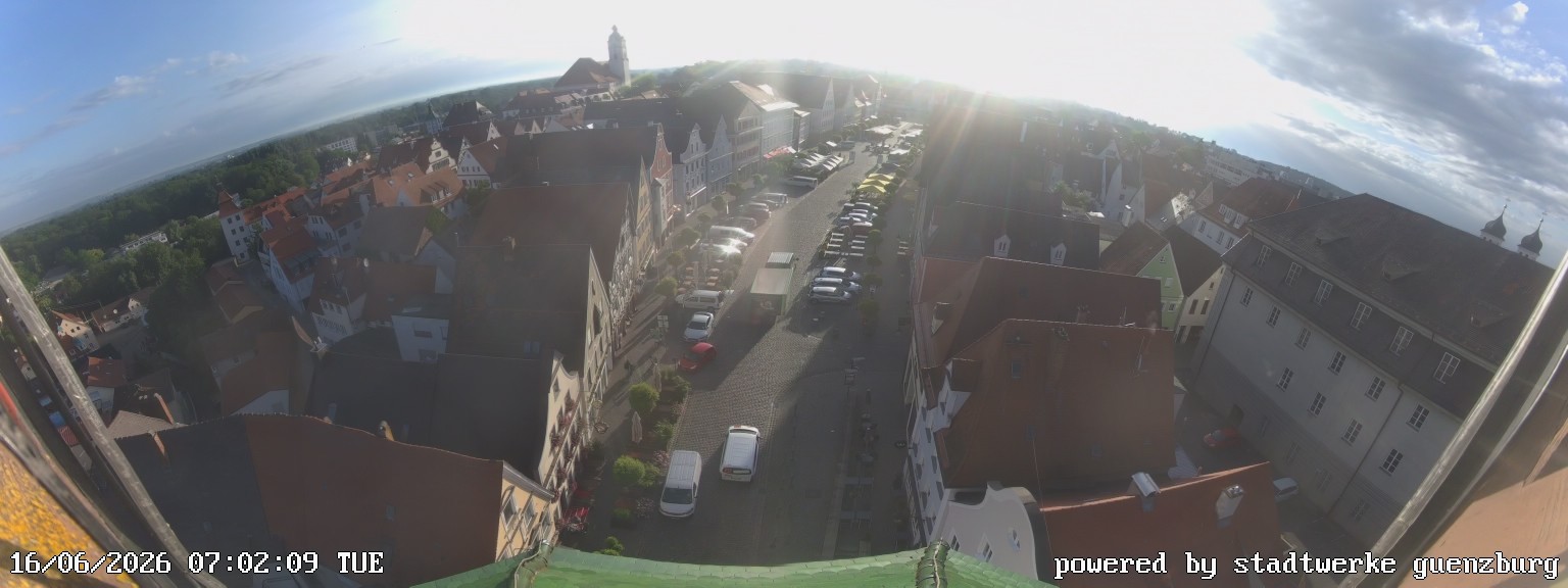 Archiv Foto Webcam Günzburg Marktplatz