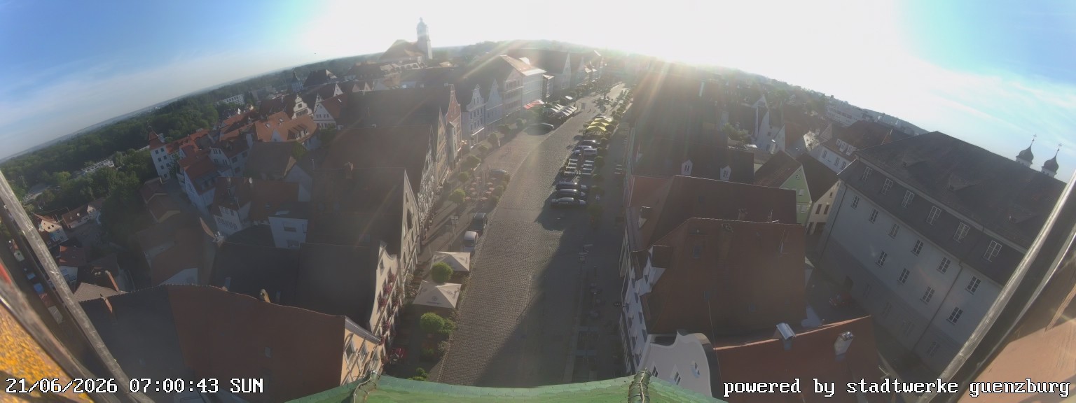 Archived image Webcam Günzburg Town Square