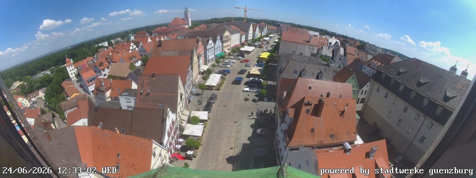 Archiv Foto Webcam Günzburg Marktplatz