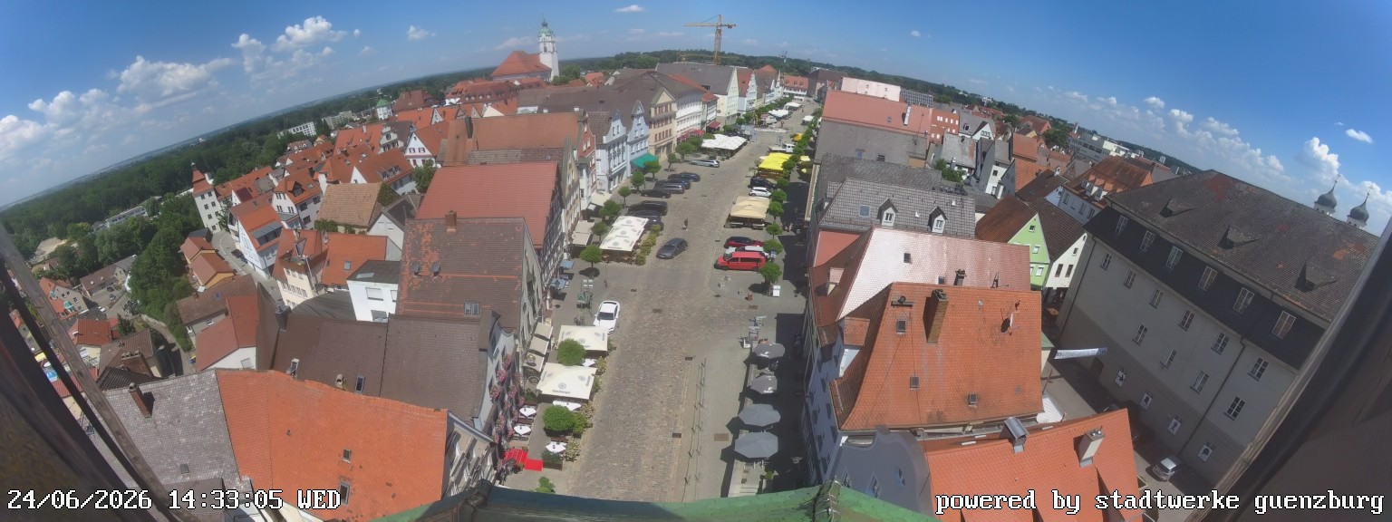 Archiv Foto Webcam Günzburg Marktplatz