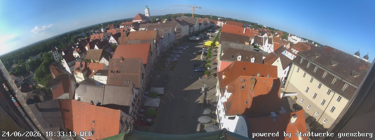 Archiv Foto Webcam Günzburg Marktplatz