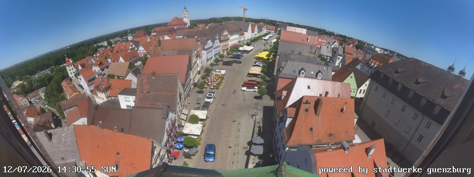 Archived image Webcam Günzburg Town Square