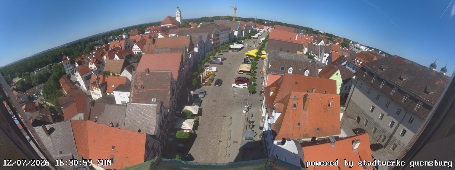 Archived image Webcam Günzburg Town Square