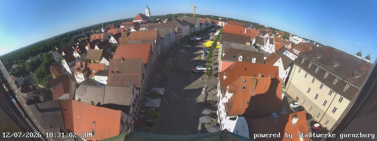 Archiv Foto Webcam Günzburg Marktplatz