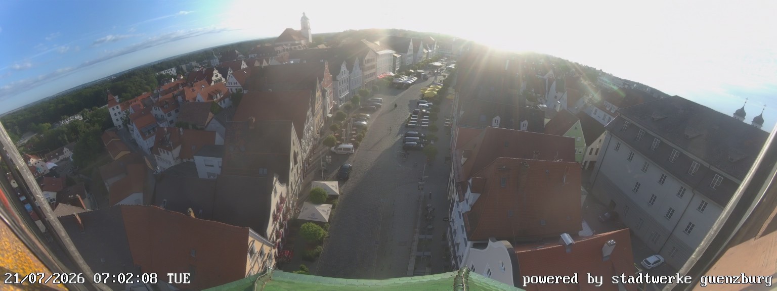 Archiv Foto Webcam Günzburg Marktplatz