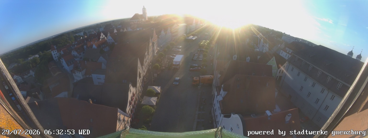 Archiv Foto Webcam Günzburg Marktplatz