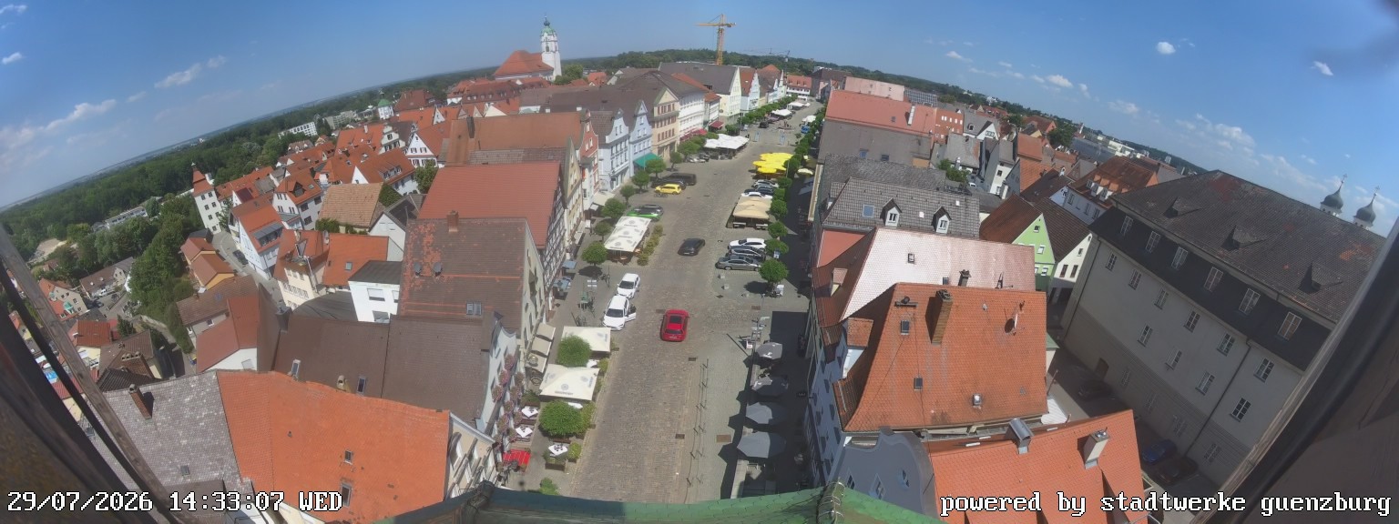 Archiv Foto Webcam Günzburg Marktplatz