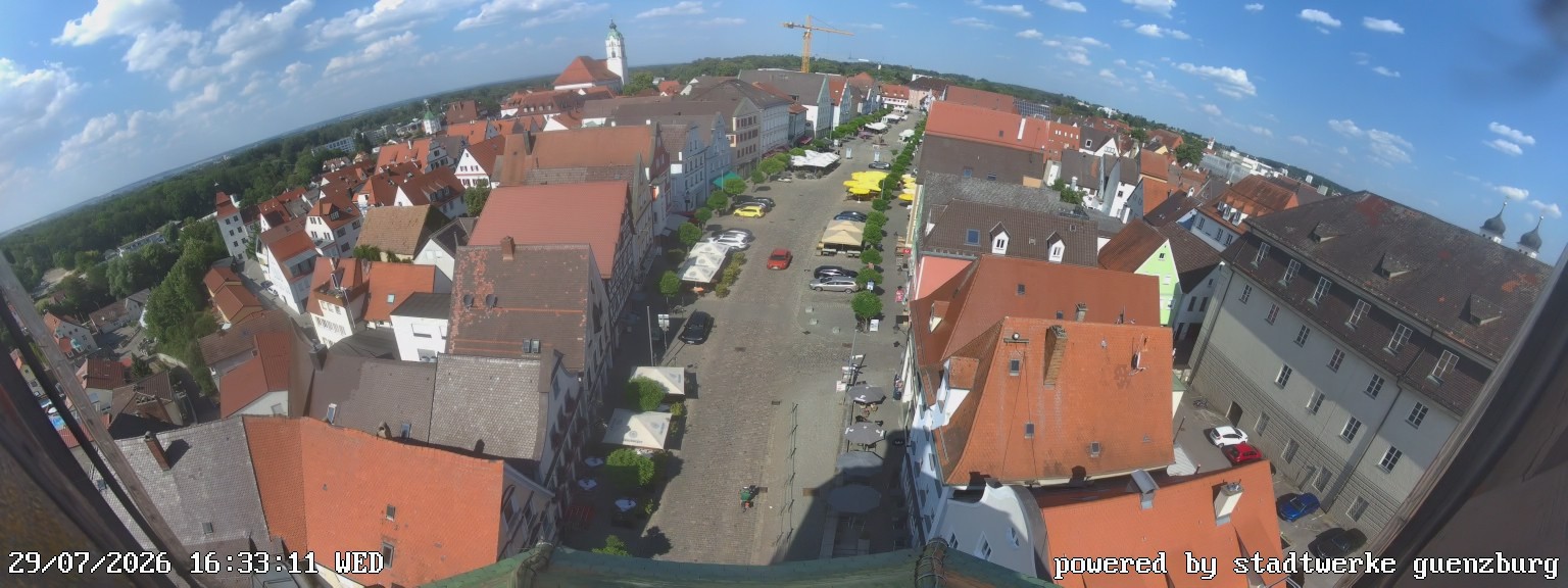 Archiv Foto Webcam Günzburg Marktplatz