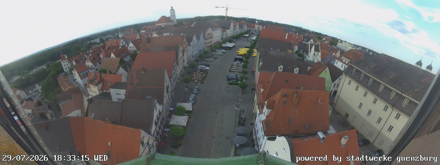 Archiv Foto Webcam Günzburg Marktplatz