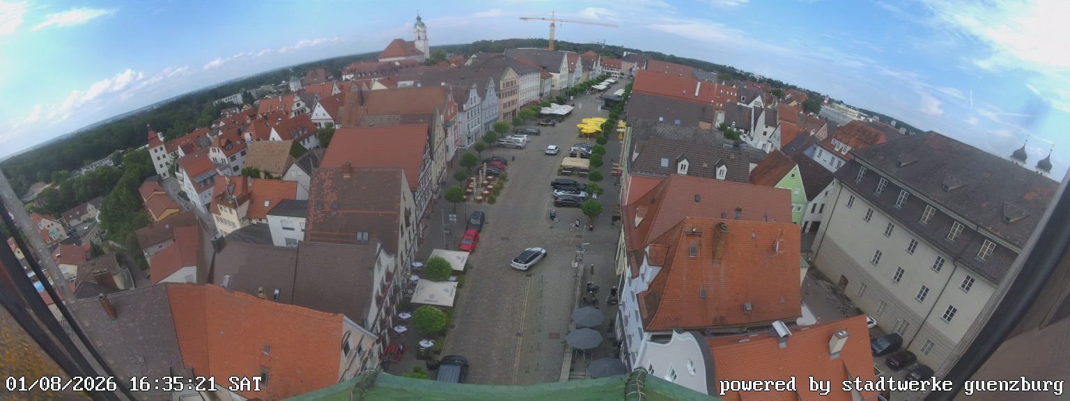Archiv Foto Webcam Günzburg Marktplatz