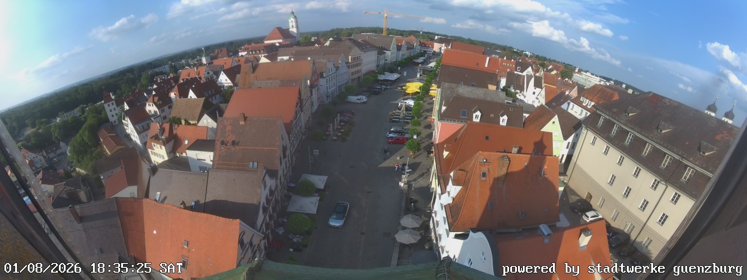 Archiv Foto Webcam Günzburg Marktplatz
