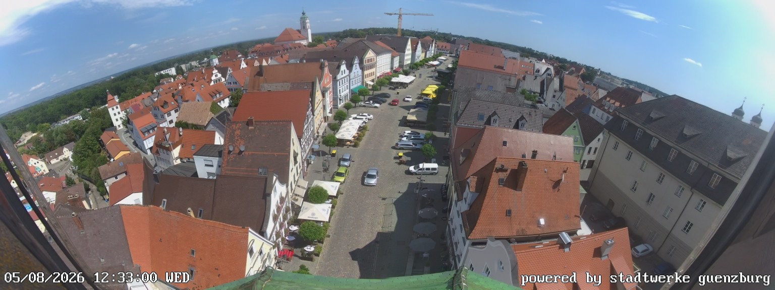 Archived image Webcam Günzburg Town Square