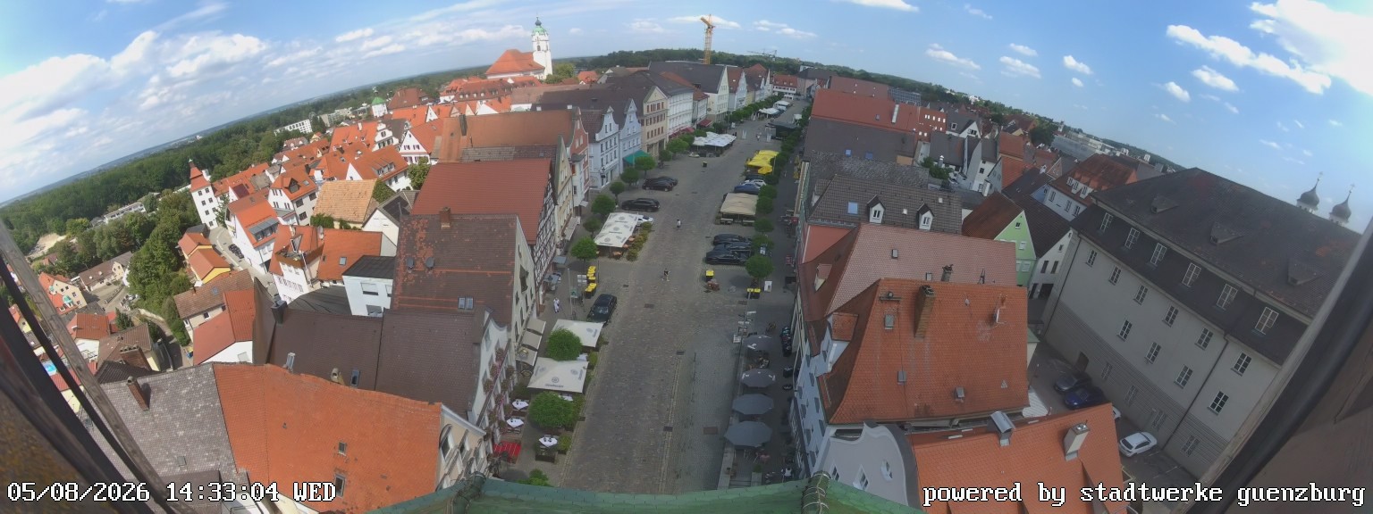 Archived image Webcam Günzburg Town Square