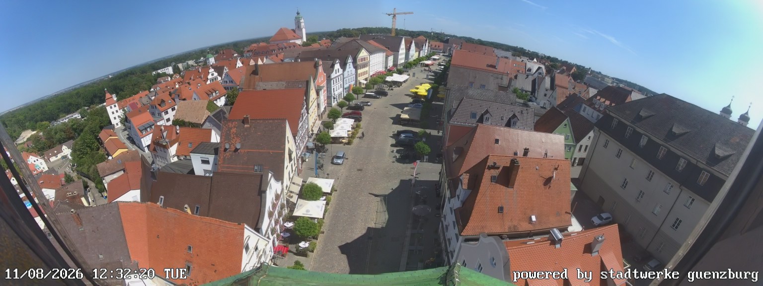 Archiv Foto Webcam Günzburg Marktplatz