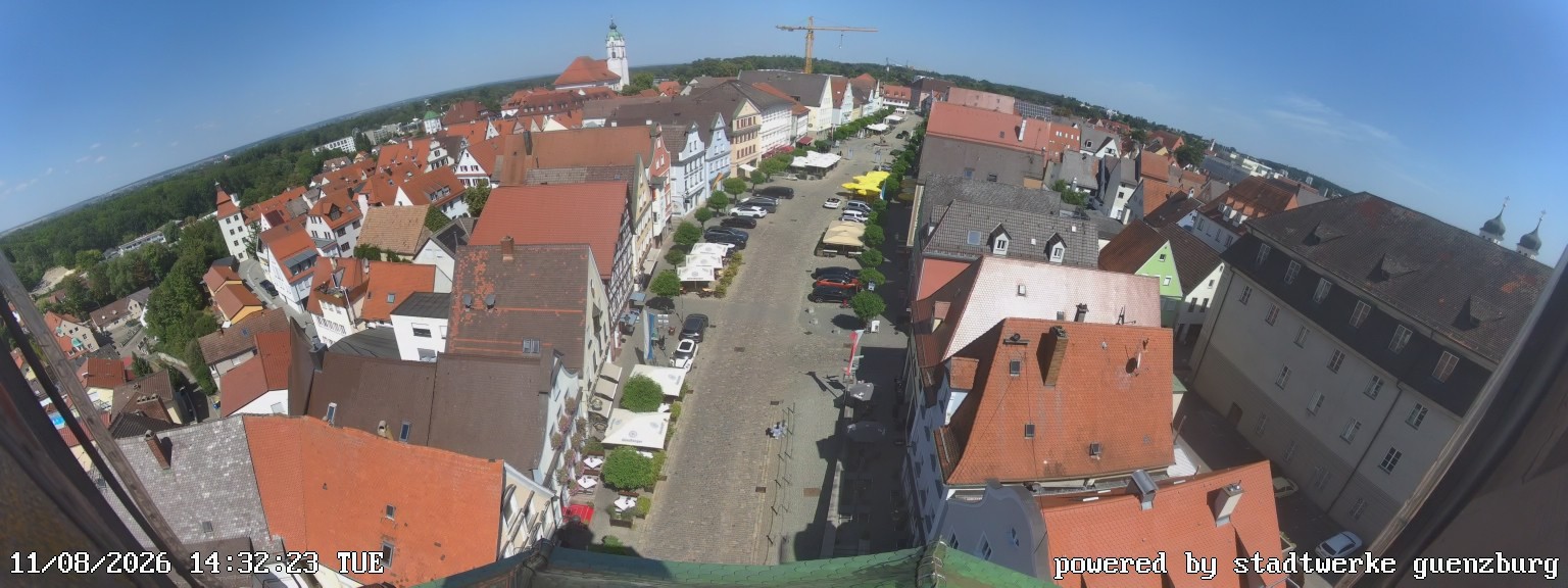 Archiv Foto Webcam Günzburg Marktplatz